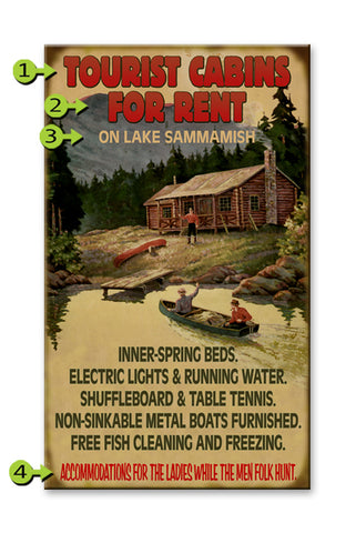 Tourist Cabins for Rent Wood 18x30