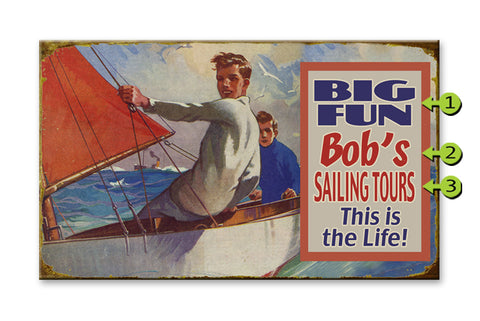 Big Fun Sailor Wood 23x39