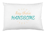 One Bella Casa Hey There Handsome - Orange Blue Single Pillow Case by OBC 20 X 30