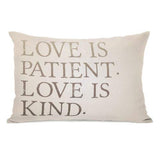 One Bella Casa Love is Patient Love is Kind - Tan Lumbar Pillow by OBC 14 X 20
