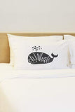 One Bella Casa 75016CSES Oh Whale Standard Pillowcase44; Blue
