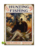 Hunting and Fishing Black Bear Wood 17x23