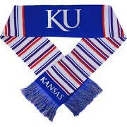 Forever Collectibles NCAA Kansas Jayhawks ScarfGlitter Stripe Style, Team Colors, One Size
