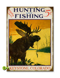 Hunting & Fishing Moose Metal 28x38