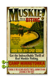 Muskie Are Biting Wood 28x48
