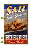 Sailing Couple (Blue) Wood 18x30