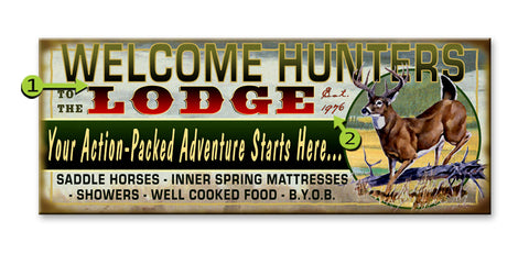 Hunter's Lodge Metal 14x36