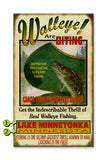Walleye Are Biting Wood 18x30