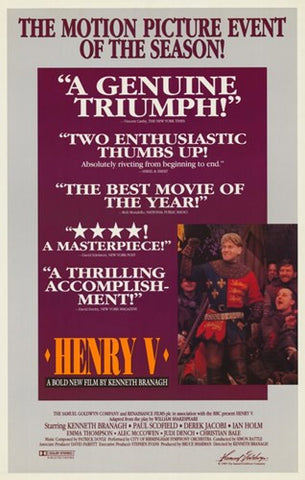 Henry V Movie Poster Print