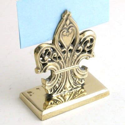 Set Of 4  Brass Card Holder