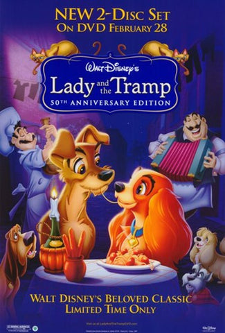 Lady and the Tramp Movie Poster Print