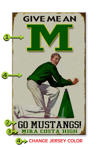 Male Cheerleader (High Schools Only) Metal 28x48