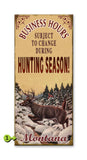 Deer Business Hours Metal 10.5x24