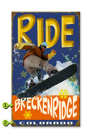 Ride Snowboard Metal 23x39
