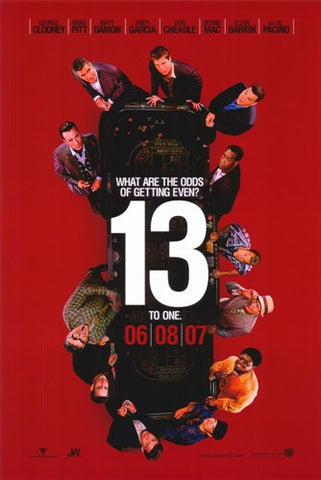 Ocean's Thirteen (Red) Movie Poster Print