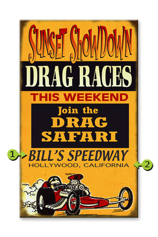 Sunset Showdown Metal 28x48