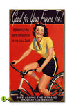 Bicyclist (Good for Your Figure) Wood 18x30