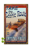 Take the Scenic Route Metal 23x39
