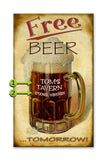 Free Beer Tomorrow Wood 14x24