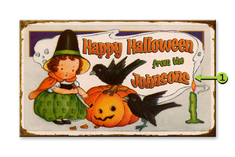 Halloween Sign Metal 18x30