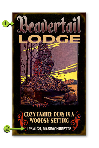 Beavertail Lodge Metal 14x24