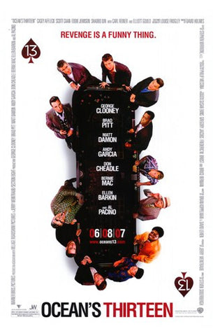 Ocean's Thirteen (White) Movie Poster Print