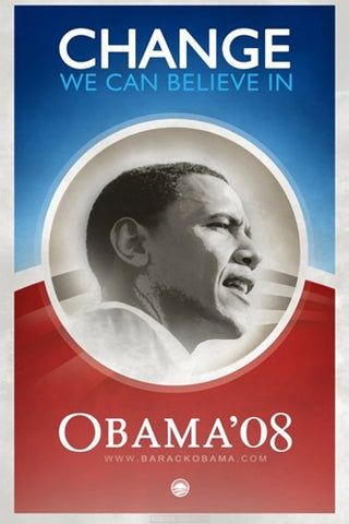 Barack Obama - Change We Can Believe In Movie Poster Print