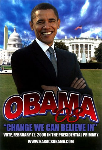 Barack Obama - (Primary) Campaign Poster Movie Poster Print