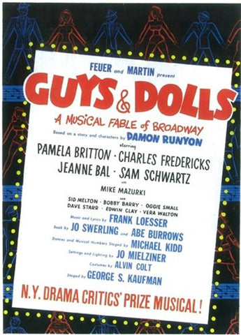 Guys and Dolls (Broadway) Movie Poster Print