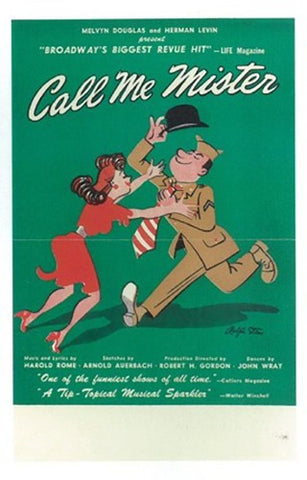 Call Me Mister (Broadway) Movie Poster Print