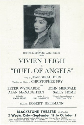 Duel of Angels (Broadway) Movie Poster Print