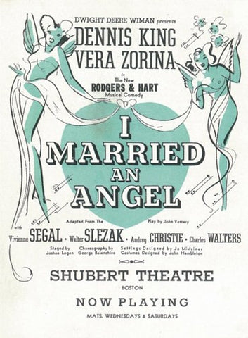 I Married An Angel (Broadway) Movie Poster Print