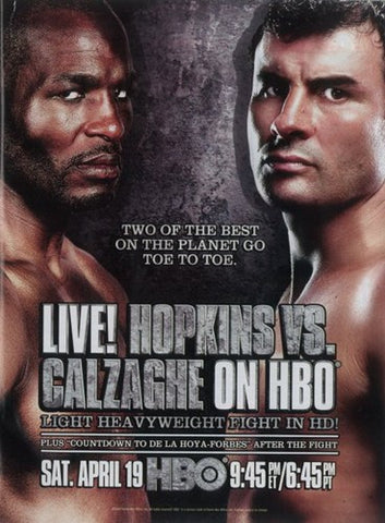Hopkins vs. Calzaghe Movie Poster Print