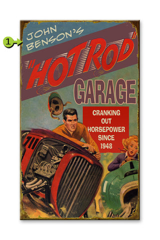 Hot Rod Garage Metal 18x30