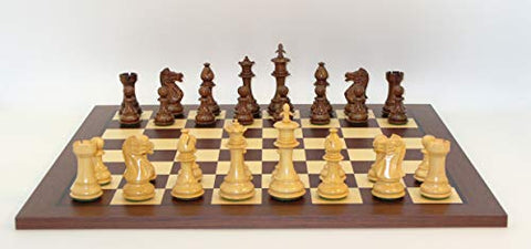 Rosewood Stallion Knight Double Queen Dark Rosewood Chess Board