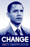 Barack Obama - (Change) Campaign Poster Movie Poster Print