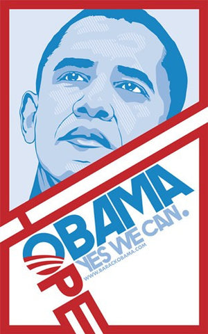 Barack Obama - (Hope, Red) Campaign Poster Movie Poster Print