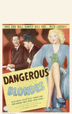 Dangerous Blondes Movie Poster Print