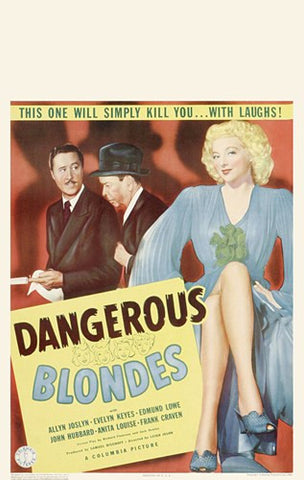Dangerous Blondes Movie Poster Print