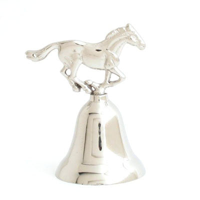 Set Of 4  Nickel Horse Bell