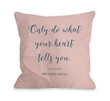 One Bella Casa What Your Heart Tells You - Blush Navy Throw Pillow by OBC 16 X 16