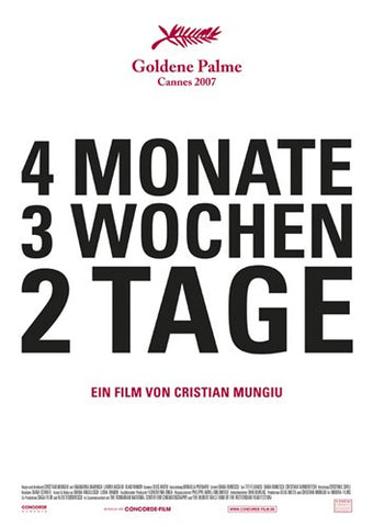 4 Months, 3 Weeks, and 2 Days Movie Poster Print