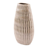 ArtFuzz 7.3 inch X 3.9 inch X 13.4 inch Eclectic Taupe Vertical Vase