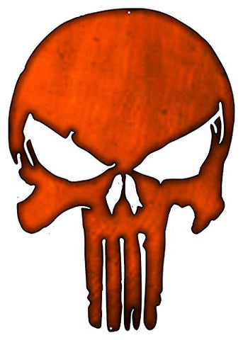 ArtFuzz Skull Laser Cut Out Faux Copper Finish Metal Sign 14x20