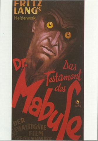 The Crimes of Dr. Mabuse Movie Poster Print