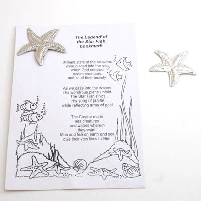 Set Of 12.  Card With Starfish