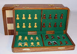 Folding Wood Magnetic Chess Set, 14"
