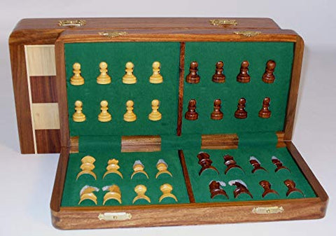 Folding Wood Magnetic Chess Set, 14