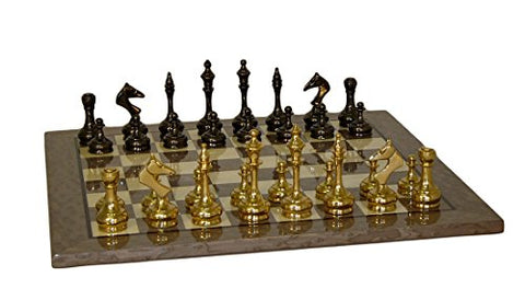 Worldwise Imports Solid Brass Slim Chess Set