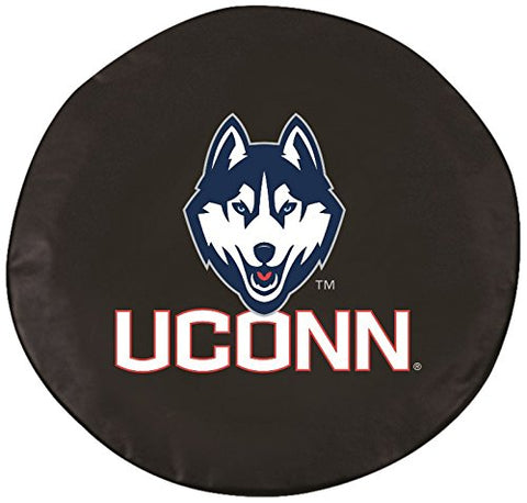 Connecticut Huskies Black Tire Cover, Large
